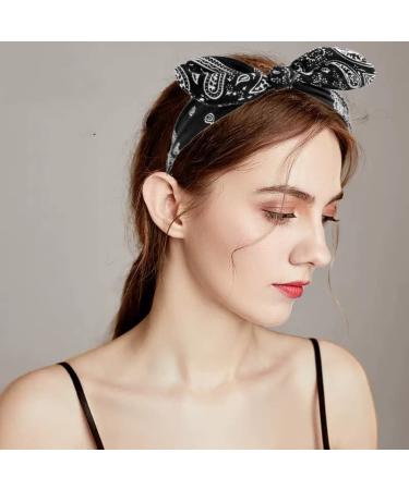 LAPOHI 4 Pack Paisley Print Headbands for Women - Retro Knot Style, Adjustable Headwrap for Girls - Classic Design - Buy Online on GoSupps.com