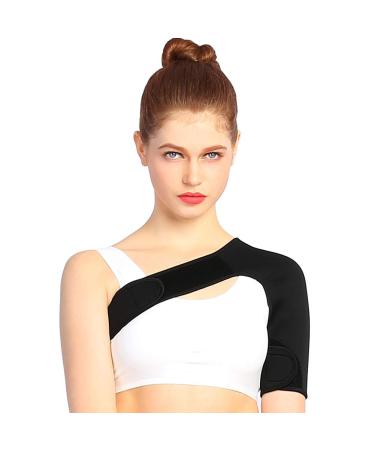 KIMISS Mens Right Shoulder Support Brace - Breathable & Adjustable Neoprene for Pain Relief Rotator Cuff & Clavicle Stability | International Shipping Available - Buy Online on GoSupps.com