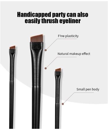 2 set of Eyebrow Brush Professional Eyeliner Brushes Portable Small Angled Women Makeup Tool Waterproof Reusable Cosmetic Tools Style 1 2 set of (Style 1) - Buy Online on GoSupps.com