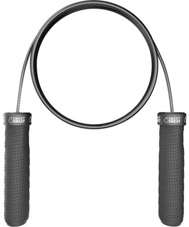 Sports Research Sweet Sweat Cable Jump Rope Black 10 ft 1 Jump Rope