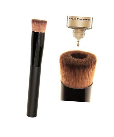 Beavorty makeup for girls nylon brush Concave face makeup brush Wooden handle makeup brush Makeup Repair Cosmetic for Women Multifunction liquid foundation brush