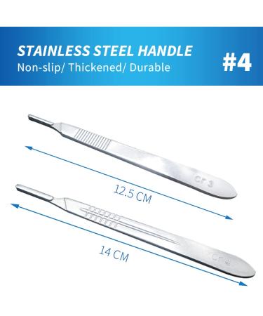 15-Pack Stainless Steel Scalpel Handle with Sterile 23 High Carbon Steel Blades for Dermaplaning, Podiatry, Crafts & More - Buy Online on GoSupps.com