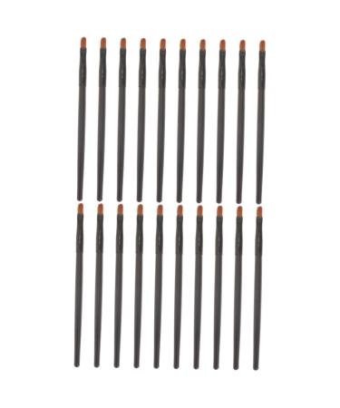 Healeved 20 Pcs Nose Shadow Brush Eye Beauty Brush Creme Blush Portable Makeup Brush Black Wooden Handle