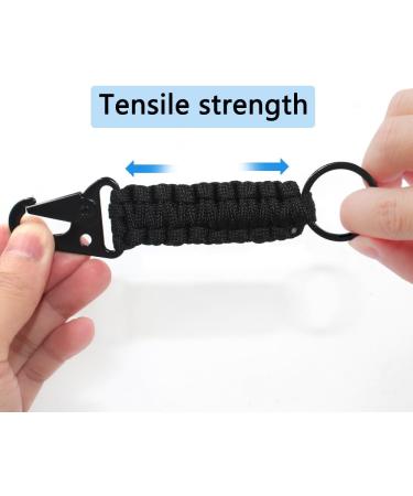 5-Piece Paracord Key Pendant Set | Senhai Carabiner & Braided Keychain | Ideal for Outdoor Camping Fishing & Men s Gear - Buy Online on GoSupps.com