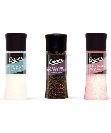 Epicure Mediterranean Sea Salt Freshly Ground Seasoning Grinders 270 g (Pack of 1) Mediterranean Sea Salt Single - Buy Online on GoSupps.com