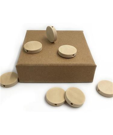 Wendysun 20mm Natural Wood Round Beads - Set of 50 | DIY Wooden Teether & Baby Toy Accessories - Buy Online on GoSupps.com