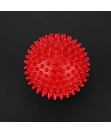 Spiky Massage Ball - Durable Plastic Fitness Roller | Portable Body Relax Tool (Red 7.5 cm) - Buy Online on GoSupps.com