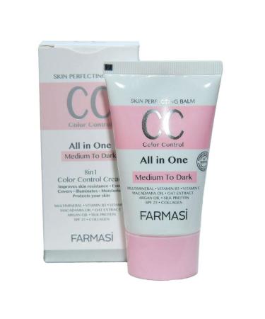 Farmasi CC Cream 9in1 - Color Control Cream - Skin Perfecting Balm - 50ml. / 1.7 fl.oz. (04 - Medium to Dark)