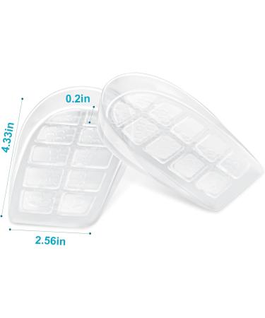 Upgraded Gel Heel Cups for Heel Pain Relief | Cushions for Plantar Fasciitis & Achilles Tendonitis | Shock Absorption Inserts (Women 6.5-12 Men 5.5-11) - Clear - Buy Online on GoSupps.com