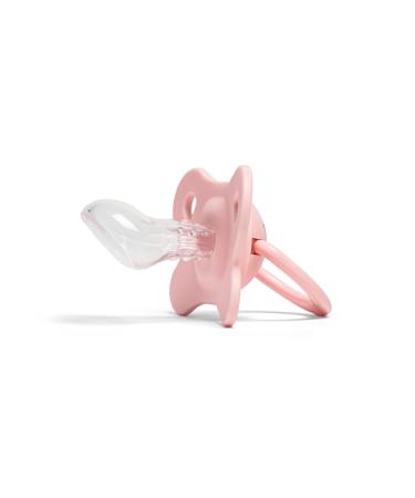Pacifier with knobs to dental aid to calm 0-12 months -BPA -Free silicone -Maxis -friendly baby pacifier -with pacifier box -Nopperz Beissring -1x pink asymmetrical