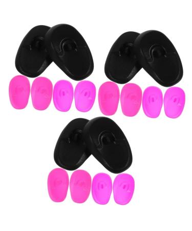 BELLIFFY 9 Pairs Hair Dryer Earmuffs Ear Covers for Hair Dryer Silicone Ear Covers Silica Gel Assorted Colorx3pcs 8x5.5x3cmx3pcs