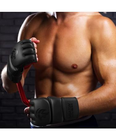 WAMM Sports MMA Gloves - MaxForce EVE Anti-Injury Shock Absorb Boxing Gloves - POWERFlex Kickboxing Gloves - Half Finger Open Palm for Men & Women - Ideal for Muay Thai, Sparring & Punching Bag - Small/Medium - Buy Online on GoSupps.com