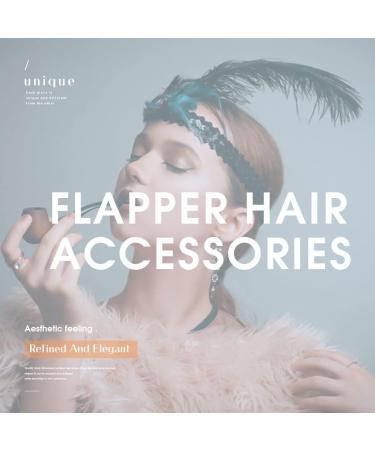 GENBREE 1920s Gatsby Flapper Feather Headpiece with Rhinestone Accent - Women's Cocktail Head Accessories - Buy Online on GoSupps.com