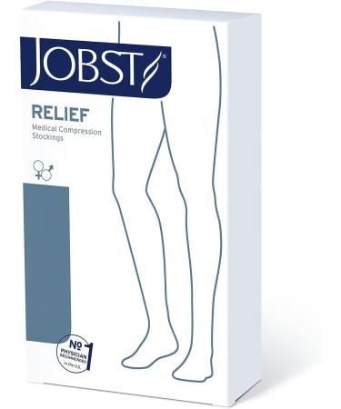 JOBST Relief Thigh High Compression Socks 20-30 mmHg Open Toe Unisex - Beige (Choose Your Size) - Buy Online on GoSupps.com