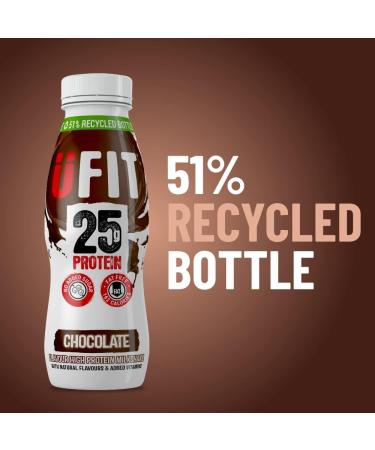 UFIT High Protein Milkshake Chocolate 10x330ml - Buy Online on GoSupps.com
