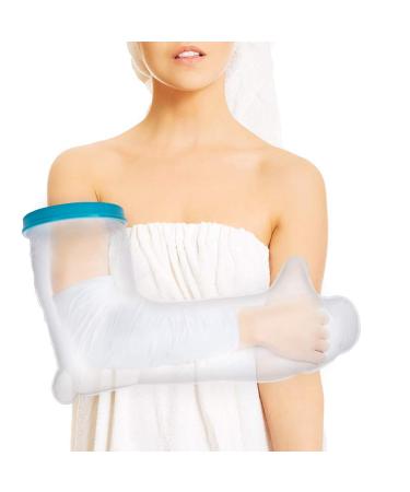 Full Arm Cast Cover for Shower Adult Waterproof Cast Protector and Shower Bandage for Broken Surgery Arm Wound and Burns to Keep The Hand Wrist Fingers Arm Dry -Full Arm Size (23.6 Inches)