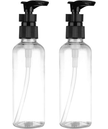 PRETYZOOM 4pcs 100ml Refillable Pump Dispenser Bottles - Ideal for Lotion, Massage Oil, Shampoo - Black Round Containers - Buy Online on GoSupps.com