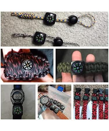 bayite Hard Shell Liquid Filled Button Compass Set for Survival Watch Band Paracord Bracelet Pack of 10 - Buy Online on GoSupps.com