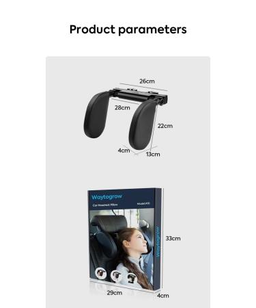 Zokoe Kids Neck Pillow - Soft Breathable Headrest for Car Travel | Fast Assembly Supports Head & Neck | Ideal for Adults & Children (Black) - Buy Online on GoSupps.com