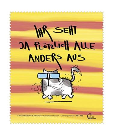 Glasses cleaning cloth - cat - "Catzz - Completely different" 15x18cm