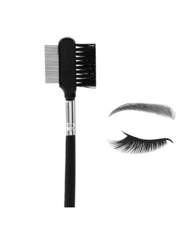 Eyebrow Brushes 2 in 1 Multifunctional Eyelash Eyebrow Brush Comb Double Head Extension Metal Steel Makeup Brush Tool