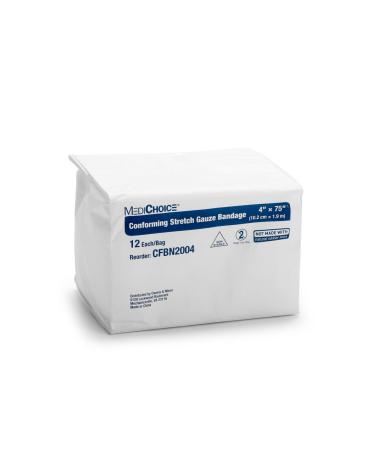 MediChoice Conforming Stretch Bandage Non-Sterile Single Use Only 4x75 Inch White 1314CFBN2004 (Case of 96)