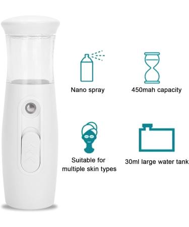 Nano Mist Sprayer White 30ml/10Z Mini Nano Mister for Travel Outdoor Face Cool Mist Steamer for Eyelash Extensions Skin Care Make Up Facial Mister for Normal Oily Dry Mixed Sensitive Skin - Buy Online on GoSupps.com