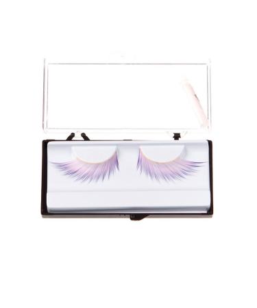 Eulenspiegel 000779 - Artificial eyelashes white/purple 1 ml special eyelash glue instructions for carnival theme party