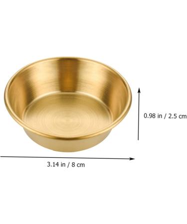 PRETYZOOM 4pcs Seasoning Dish Small Seasoning Plate Individual Teaspoon Rest Metal Portion Cups Dry Fruit Seasoning Bowls Tea Spoons Stainless Household Soy Sauce Stainless Steel - Buy Online on GoSupps.com