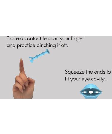 Buy Bullseye Large Portable Soft Contact Lens Tool | Silicone Inserter & Remover | Safe Easy Travel Size - Buy Online on GoSupps.com