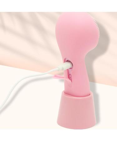 Electric Face Scrubber | Soft Silicone Brush Electric Face Cleansing Brush Soft Silicone Rotating Cleansing Brush 2-in-1 Design for Deep Clean & Gentle Exfoliation - Buy Online on GoSupps.com