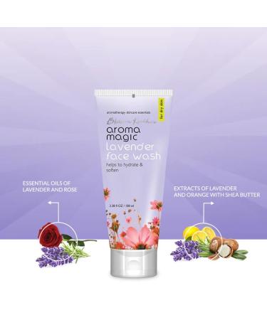 Aroma Magic Lavender Face Wash | Hydrating & Soothing Cleanser for Dry Skin | Anti-Aging Benefits | Refreshing 3.38 Fl Oz - Buy Online on GoSupps.com