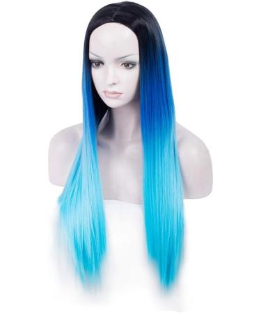 Buy GCX Ladies Straight Blue Gradient Wig | Fashionable & Breathable Women's Wig - Buy Online on GoSupps.com