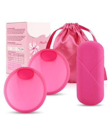 PLLYPE Menstrual Disc reusable menstrual disc exhaustive menstrual cup made of 100% medical silicone periodic disc menstrual cup for sports swimming (S+L) Rosa