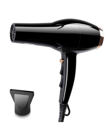 Ionic Hair Dryer Professional Hair Dryer Salon Hairdryer 2300W Constant Temperature Hair Dryer Powerful 3 Speed Settings Cool Button for Heathly Looking Hair Low Noise for Travel and Home Black