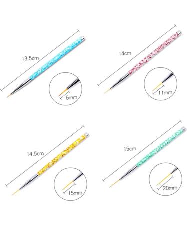 FRCOLOR 4 Pieces Dotting Pen Tools Tool for Dotting Nails Nail Art Gel Nail Gel Pens for Brush Drawing Detail Brush Painted Adjust Flower Stem Brush Pen Painting - Buy Online on GoSupps.com