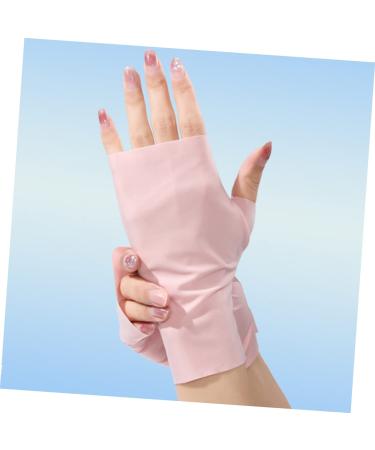 minkissy 3 Pairs Ice Silk Nail Gloves nail salon gloves anti-uv fingerless gloves anti gloves nail molding gel UV nail gloves UV gloves for gel manicures breathable Miss Nail supplies Nylon - Buy Online on GoSupps.com