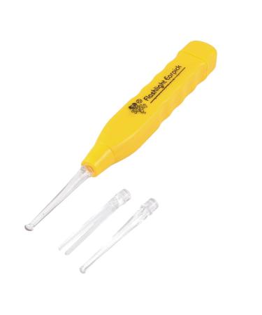 Qtqgoitem Orange Plastic Handle White LED Light Torch Earpick Ear Pick Wax Remover (Model: 3ee d00 668 b29 3d1)