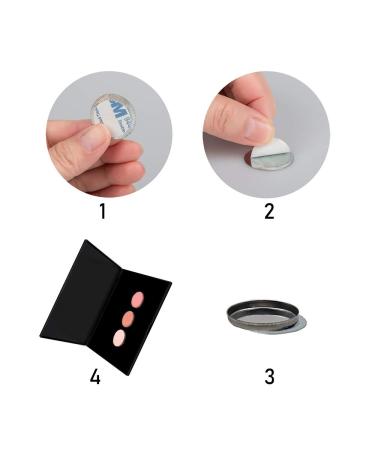 DanziX 70Pcs Metal Stickers for Magnetic Palette + 2 Depotting Spatula - Empty Eyeshadow Makeup Palette - 35 Round & 35 Square Stickers - Buy Online on GoSupps.com