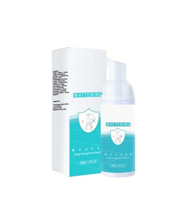 Iunser tooth cleaning foam mousse fresh breath cleaning toothpaste anti-caries solid mouth cleaning mousse 50ml cat toothpaste (white one size) white 1 piece (1 Pack)