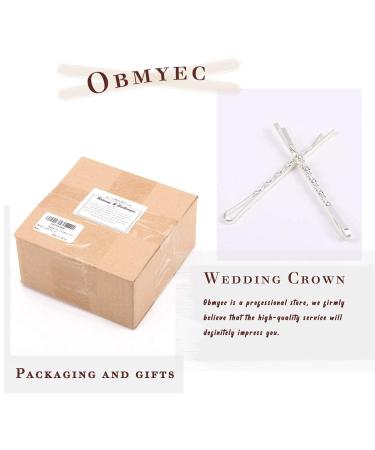 Obmyec Wedding Pearl Crystal Head Crown Queen Rhinestone Tiara Set - Bridal Hair Accessories for Women - Buy Online on GoSupps.com