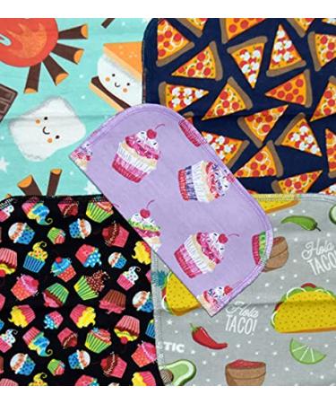 Snack Attack Set - 2 Ply Printed Flannel 8x8 Inches Little Wipes (Pack of 5) - Buy Online on GoSupps.com