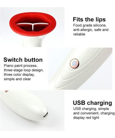 Lip Enhancer Electric Lip Plumper Device Lip Enhancer Machine Lip Plumper USB Rechargeable Natural Lip Enhancer Suction Lip Beauty Tool for Women Girl - Buy Online on GoSupps.com