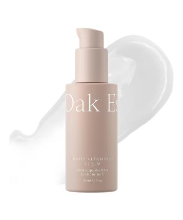 Oak Essentials Daily Vitamin C Serum | Face Serum for Even Skin Tone with Stable Vitamin C Squalane & Plankton Extract 1 Oz