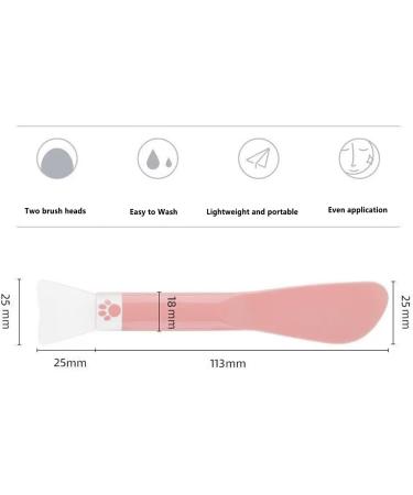 Face Ma sk Applicator Silicone Clay Mas k Brush Applicator Soft Face Ma sk Applicator Tool With Dual Head Flexible Face Makeup Brushes Or Cream Essence Lotion And Cosmetics Silicone brush rose red - Buy Online on GoSupps.com