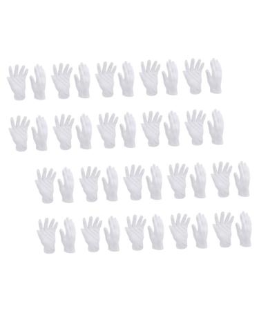 Healeved 48 Pairs White Cotton Gloves Jewelry Touching Gloves Key Hider Outdoor Washable Cotton Gloves Utility Work Gloves Mittens Tires Elastic Gloves Miss Wen Wan Labor Protection Cotton