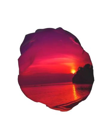 HD Sunset Printed Shower Cap - Waterproof & Fits All Head Sizes - Ideal for Women's Hair | Bath Cap - Buy Online on GoSupps.com