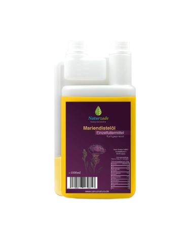 Naturzade Thistle Oil for Horses & Dogs (Cold Pressed) 1 Litre Measuring Bottle