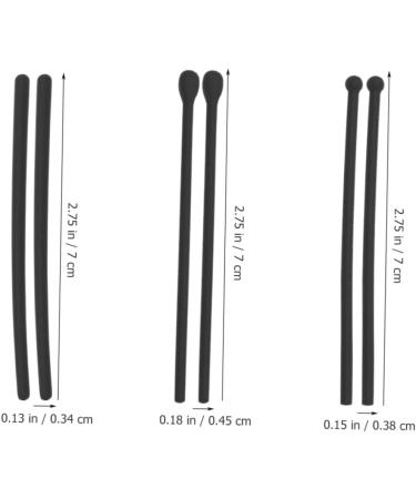 Sewacc 12 Pairs Glasses Legs Holder - Replacement Socks & Preventive Peak Holders for Small Black Glasses (7x0.45cm) - International Shipping Available - Buy Online on GoSupps.com