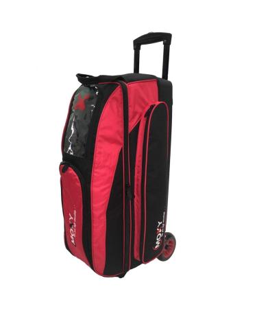 Moxy Bowling Products Blade Triple Roller Bowling Bag- Red/Black